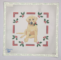 Yellow Lab Puppy with Holly
