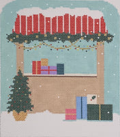 Winter Village - Present Stand with stitch guide