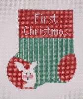 Red/Green First Christmas Mini Sock