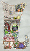 Halloween Stocking - Green Witch