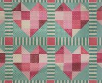 Geometric Hearts (print) with stitch suggestions