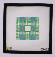 Turquoise Plaid Square
