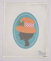Woman in Orange Hat Profile (print)