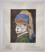 Alpaca with Pearl Earring