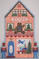 Christmas Village Toy Shop with stitch guide