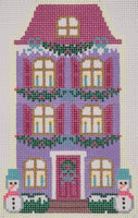 Christmas Village Purple Row House
