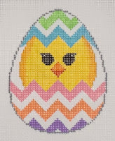 Chevron Egg with Chick