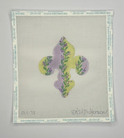 Purple & Green Vines Fleur de Lys