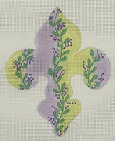 Purple & Green Vines Fleur de Lys