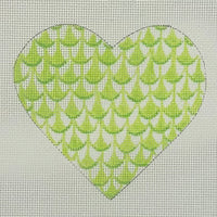 Herend Inspired Heart - Lime