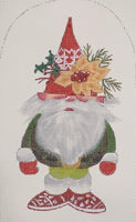 Gnome with Poinsettia with stitch guide