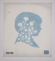 Silhouette - Boy with Flowers