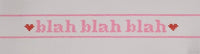 Blah Blah Blah Pink Key Fob