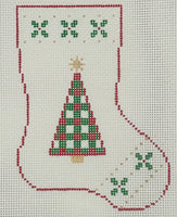 Green & Red Tree Mini Sock