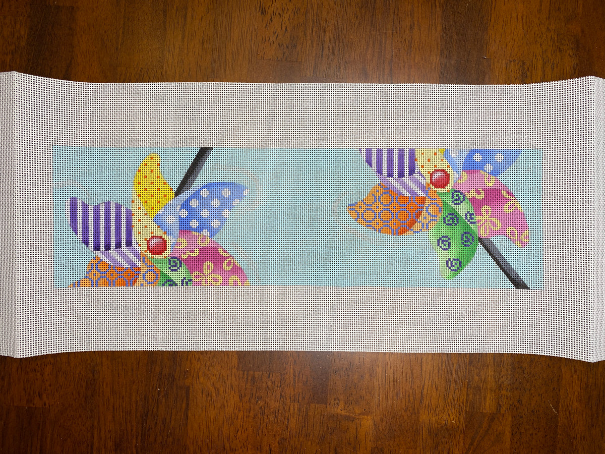 Pinwheel Directors Chair Back Needlepoint Destashing