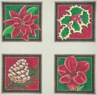 Christmas Floral Coasters
