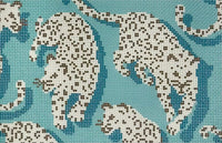 Leopard Clutch - Blue (print)
