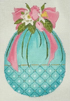 Turquoise Egg with Tulips
