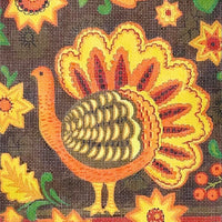 Folk Art Turkey with stitch guide