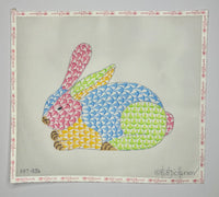 Herend-inspired Fishnet Patchwork Bunny - Multi Colored

