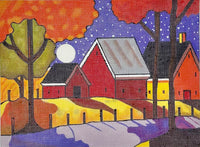 Farm Roadway - Night View

