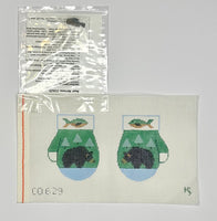 Bear Mittens with stitch guide

