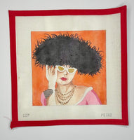 Woman in Black Fur Hat
