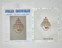 Snowman Face - Heart Hat with stitch guide
