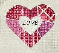 Red Pink Patchwork Heart
