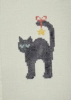 Tiny Black Cat with Star on Tail
