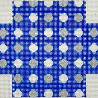 Blue/Silver Polka Dot Package with stitch guide