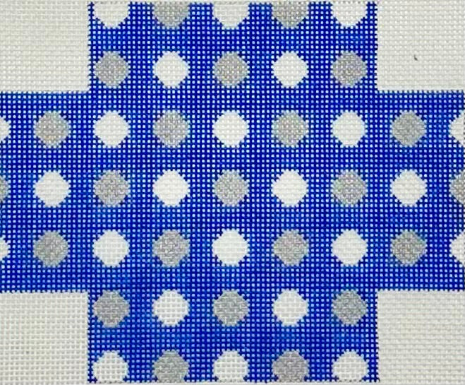 Blue/Silver Polka Dot Package with stitch guide