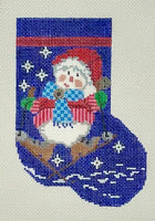 Skiing Snowman Mini Sock
