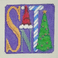 Santa Square with stitch guide
