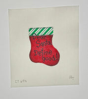 Dear Santa Define Good Mini Sock
