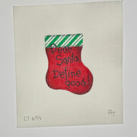 Dear Santa Define Good Mini Sock