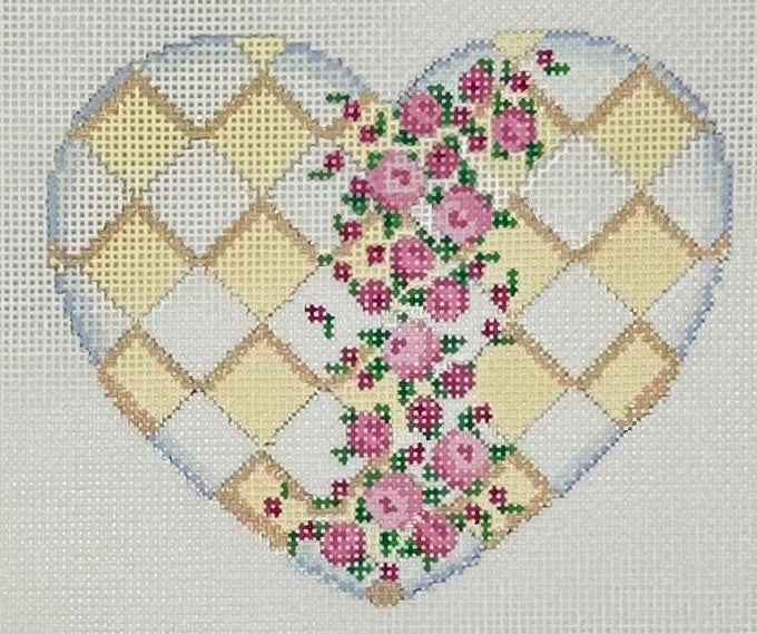 Rosebud Harlequin Large Heart