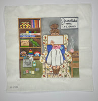 Grandma Stitching Girl
