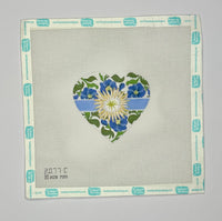 Blue Floral Heart
