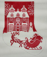 Red & White Christmas Big Sock
