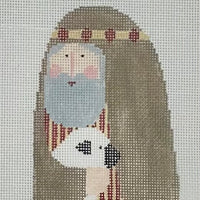 Shepherd with Sheep with stitch guide