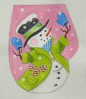 Pink Snowman Mitten - 18M
