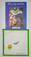 Yellow Egg and Dove with stitch guide
