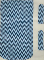 Marianne Herringbone Clutch - Blue
