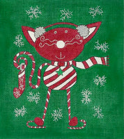 Candy Cane Christmas Kitty
