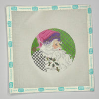 Checkered Santa Round
