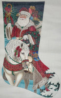 Santa on Horseback Stocking
