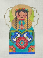 Talavera Angel - Maria with stitch guide and chilis
