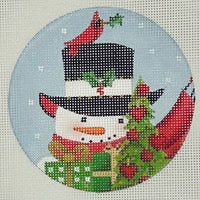 Snowman with Tree Ornament
