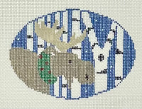 Moose in Birch Oval
